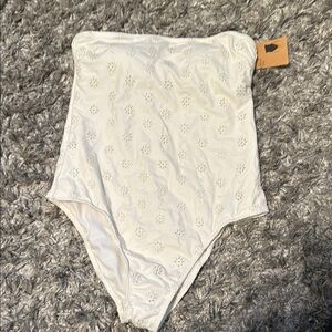 White Eyelet One-Piece Swimsuit